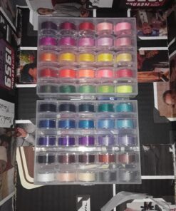 Outus 50 Pieces Prewound Thread Bobbins with Bobbins Box for Brother Sewing Machine, 50 Assorted Colors 26 81Z0EVxigqL