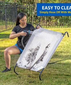 COOLAROO The Original Cooling Elevated Dog Bed, Indoor and Outdoor, Medium, Grey 42.0"L x 25.5"W x 8.0"Th 23 81Z1WwFPgeL