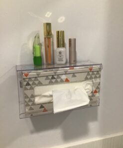 TrippNT 51234 Plastic Wall Mountable Tissue Box Holder, 9-5/8" Width x 5-1/4" Height x 4" Depth, Medium, Clear 23 81Z3QNxxPsL