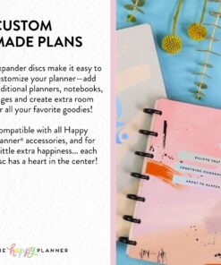 me & my BIG ideas Plastic Expander Discs, Black - The Happy Planner Scrapbooking Supplies - Add Extra Pages, Notes & Artwork - Create More Space for Notebooks, Planners & Journals - Expander Size 20 81Z3ufNMlL