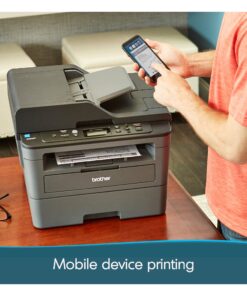 Brother DCP-L2550DWA All-in-One Wireless Monochrome Laser Printer - Print Scan Copy - 36 ppm, 2400 x 600 dpi, 8.5 x 14, 250-Sheet, 50-Sheet ADF, Automatic Duplex Printing, Broage Printer Cable 13 81Z4RuDaEiL