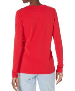 Amazon Essentials Women's Classic-Fit Long-Sleeve Crewneck T-Shirt (Available in Plus Size) Large Cherry Red 10 81Z5OTPCQhL