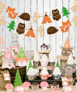 Woodland Baby Shower Banner Wild Camping Forest Theme Decorations Felt Garland for Woodland Creatures Birthday Party Supplies 13 81Z5SQ63JtL