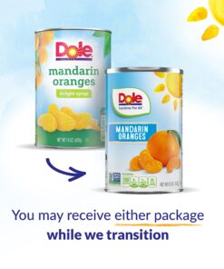 Alternative view of Dole Canned Fruit, Mandarin Oranges in Light Syrup, Gluten Free, Pantry Staples, 15 Oz, 12 Count 15 Ounce (Pack of 12)