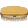 Kent MS23D Finest Men's Military Style Hair Brush - Satin and Beechwood Travel Size Base, Soft Pure White Natural Boar Bristle Ideal for Fine or Thinning Hair and Sensitive Scalps