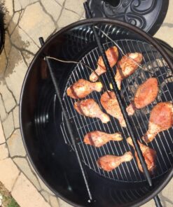 Pit Barrel Cooker Classic Package - 18.5 Inch Drum Smoker | Porcelain Coated Steel BBQ Grill | Includes 8 Hooks, 2 Hanging Rods, Grill Grate and More 84 81Z7ItR6ObL