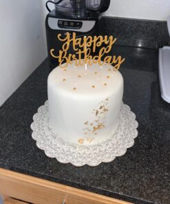 8 Pack Happy Birthday Cake Topper, 1st First Happy Birthday Cupcake Topper, Glitter Gold Decoration 23 81Z8Oe0wlcL