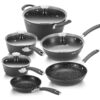Induction Pots and Pans Set Non-Stick, Induction Cookware Sets 10-PCS, Anti-Scald Handles＆Lids, Oven-Proof Frying Pans, Sautépan, Saucepans and Pot for Kitchen, BEZIA