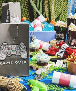 BLUE PANDA Gamer Party Favor Bags, Video Game Party Supplies (5 x 8.5 x 3 in, 36 Pack) 23 81ZAQ KDVqL