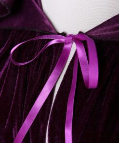 VGLOOK Unisex Adults Hooded Cloak Velvet Cape for Halloween Cosplay Costumes Large Purple 22 81ZAghZTgDL