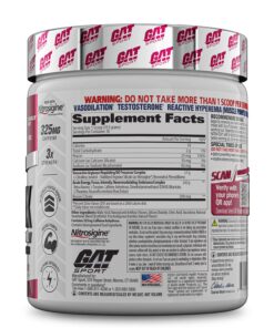 GAT SPORT Nitraflex Advanced Pre-Workout Powder, Increases Blood Flow, Boosts Strength and Energy, Improves Exercise Performance, Creatine-Free (Fruit Punch, 30 Servings) Fruit Punch 11 Ounce (Pack of 1) Standard Packaging 16 81ZAorLGHmL