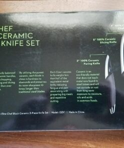 Ozeri Elite Chef Black 3-Piece Ceramic Knife Set 3-Piece Set 81 81ZBYIB7 lL