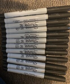 SHARPIE Permanent Markers, Ultra Fine Point, Black, 12 Count 31 81ZCCiYVOmL