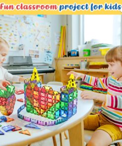 60 PCS Magnetic Building Tiles Kids Toys STEM Magnetic Blocks Sensory Toys Kids Games Magnet Building Toys for Boys and Girls Aged 3+, Kids Brain Development Preschool Kindergarten Toddler Toys 47 81ZCN1MROhL