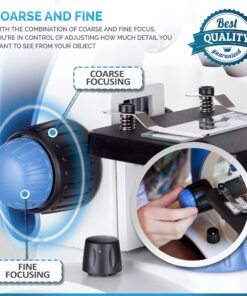 AmScope M162C-2L-PB10-WM-SP14-50P100S 40X-1000X Beginners Microscope Kit for Kids & Students w/Complete Science Accessory Kit + World of The Microscope Book 47 81ZCaqyvzkS 1