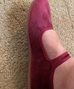 Alternative view of Shoes 18 Womens Cotton China Doll Mary Jane Shoes Ballerina Ballet Flats Shoes 11 118 Burgundy Micro