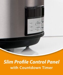 Crock-Pot Large 8 Quart Programmable Slow Cooker with Auto Warm Setting and Cookbook, Black Stainless Steel 20 81ZFNWXxBL