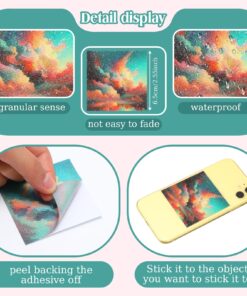 Alternative view of 50 Pieces Calm Stickers Anxiety Sensory Stickers Textured Sensory Adhesives Clam Sensory Strips Anxiety Stress Relief Items for Phone Water Bottle Desk School Office (Sky) Sky