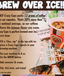 Crazy Cups Flavored Decaf Coffee Pods, Decaf Variety Pack, Decaffeinated Coffee for Keurig Machines, for Hot or Iced Coffee, Single Serve Coffee in Recyclable Pods, 0.45 Oz (Pack of 24) 0.45 Ounce (Pack of 24) 30 81ZFaiECIeL