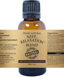Sleep & Relaxation Essential Oil Blend 30ml/1oz - by Prime Natural - Made in USA - Pure Undiluted Therapeutic Grade - Aromatherapy Scents & Diffuser - Grounding, Calming, Peace, Natural Sleep Aid 1 Ounce (Pack of 1) 13 81ZG679VRaS