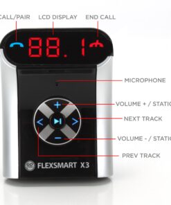 GOgroove FlexSMART X3 Mini Bluetooth Car Adapter for Handsfree Calling, USB Charging, Music Controls for Smartphones, MP3 Players - Aux Bluetooth Adapter for Car - FM Radio Transmitter (Updated 2023) 17 81ZGldgvXeL