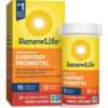Renew Life Everyday Probiotic Capsules, Daily Supplement Supports Urinary, Digestive and Immune Health, L. Rhamnosus GG, Dairy, Soy and gluten-free, 15 Billion CFU, 30 Count 30 Count (Pack of 1) 14 81ZHj2y5lL