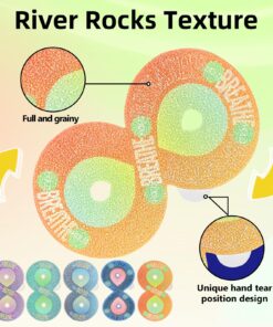 Calm Stickers for Anxiety Sensory Stickers Anti Stress Tactile Textured Stickers Combined with Breathing Exercise for Fidget Strips Suitable for Children and Adults (30 Pierces)(Mixed Loading) Small Hole 19 81ZI0ziLzvL