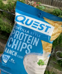 Quest Nutrition Tortilla Style Protein Chips, Ranch, Baked, 19g Protein, Low Carb, Gluten Free, 1.1 Ounce (Pack of 12) 40 81ZJvmXmnbL
