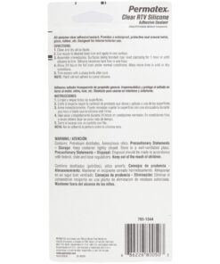 Alternative view of Permatex 80050 Clear RTV Silicone Adhesive Sealant, 3 oz