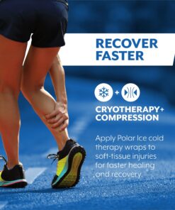 Brownmed - Polar Ice Foot/Ankle Wrap - Compression Foot & Ankle Ice Pack Wrap - Reusable Ankle & Foot Ice Wrap - Flexible Ice Packs for Injuries - Black 12 81ZLeoR0CdL 1