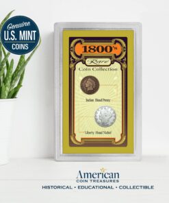 Alternative view of American Coin Treasures 1800's Rare Penny and Nickel Genuine United States Coin Collection in Sonically Sealed Acrylic
