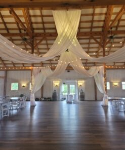 120" Wide (10ft Wide) x 120 Yards Roll -Ivory/Off-White Sheer Voile Chiffon Fabric - SEDONA DESIGNZ Brand Perfect for Draping Panels and Masking for Weddings & Events 19 81ZOFjn3Z9L