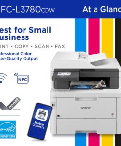 Brother MFC-L3780CDW Wireless Digital Color All-in-One Printer with Laser Quality Output, Single Pass Duplex Copy & Scan | Includes 4 Month Refresh Subscription Trial ¹ Amazon Dash Replenishment Ready New MFCL3780CDW: Adds Optional Paper Tray 21 81ZP U7qXtL