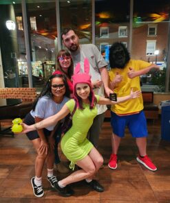 Ripple Junction Bob's Burgers Louise Belcher Bunny Ears Hat Adult One Size Pink Cosplay Beanie Officially Licensed 19 81ZQKNBw8RL