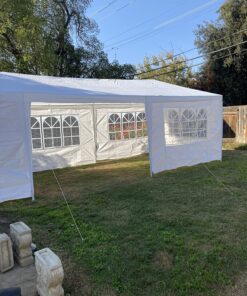 FDW 10x30 Party Tent Wedding Patio Gazebo Outdoor Carport Canopy Shade with Side 8 Removable Walls 10'x30' Party Tent 40 81ZQUQdwP8L