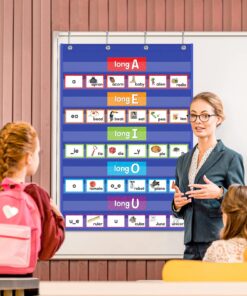 EAMAY Standard Pocket Charts, Clear 10 Pocket Chart for Teacher Lessons in a Classroom or Home Use – Fits Standard 3” Sentence Strips and Word Cards, Blue 11 81ZRVapvyDL