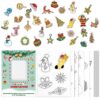 Warckon 24Pcs Christmas Shrink Plastic Kit Include 12Pcs Pre-Printed Christmas Shrinky Plastic Paper and 12Pcs Blank Shrinky Plastic Sheets for Halloween Kids Creative Craft 8 81ZSNik0YtL