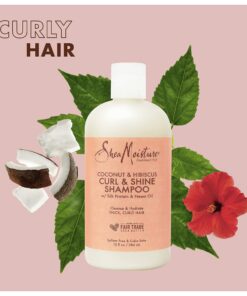 SheaMoisture Shampoo Curl and Shine for Curly Hair Coconut and Hibiscus Paraben Free Shampoo 13 oz 36 81ZTKrFGUUL