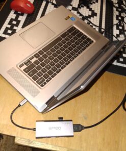 USB C Hub, QGeeM USB C to HDMI Adapter 4k, 7 in 1 USB C Dongle with 100W Power Delivery,3 USB 3.0 Ports, SD/TF Card Reader, Compatible for MacBook Ipad HP Dell XPS and More Type C Device Grey 40 81ZTTG0HFsL