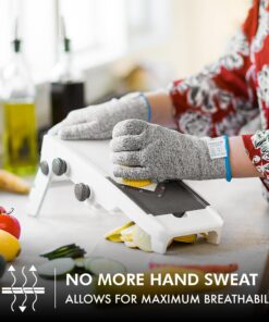Stark Safe Cut Resistant Gloves, Level 5 Protection, Kitchen Cut Gloves for Meat, Shucking, Fillet, Mandolin Slicing, Carving, 1 Pair, Medium 24 81ZUgWlDe7L