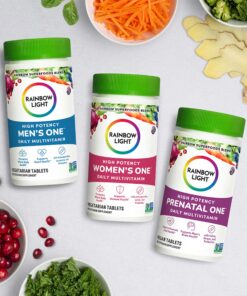 Rainbow Light Womens One High-Potency Daily Multivitamin, Womens Multivitamin Provides High-Potency Immune Support, With Vitamin C, Biotin and Ashwagandha, Vegetarian, 150 Count Women's One 150 Count (Pack of 1) 39 81ZUjY0h5GL