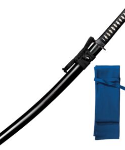 Cold Steel Warrior Series Katana Samurai Sword with Ray Skin Handle, Black Lacquered Wood Scabbard, Black Braid Cord and Brass Menuki, Wakizashi 11 81ZVI9QuJ1L