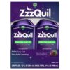 ZzzQuil, Sleep Aid, Nighttime Sleep Aid Liquid, 50 mg Diphenhydramine HCl, Fall Asleep Fast, Non-Habit Forming, Warming Berry Flavor, 12 FL OZ x 2 (Twin Pack) Sleep Aid (2 Pack) 17 81ZWQto64xL
