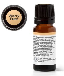 Plant Therapy Worry Free Essential Oil Blend 10 mL (1/3 oz) Calming Relief Blend 100% Pure, Undiluted, Natural Aromatherapy, Therapeutic Grade 0.34 Fl Oz (Pack of 1) 20 81ZWvEj3wCS