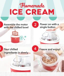 DASH Everyday Ice Cream Maker for Gelato, Sorbet, Frozen Yogurt + Ice Pops, with Mixing Bowl & Ice Pop Molds + Recipe Book, 1 Quart - Aqua 10 81ZWyHizTLL