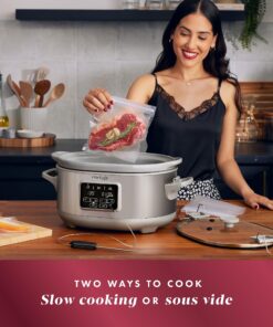 Crockpot™ 7-Quart Cook & Carry™ Slow Cooker with Sous Vide,Programmable, Stainless Steel 28 81ZXOOW7i0L