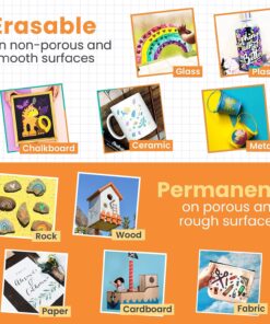 8 Washable Window Markers for Cars - 15mm Jumbo, 3 in 1 Nib, 28g Ink - Liquid Chalk Markers for Chalkboard, Blackboard, Glass, Bistro, Auto, Menu Board - Loved by Teachers, Kids, Artists, Businesses Neon - 15mm 8 Pack 34 81ZXjjqMYqL