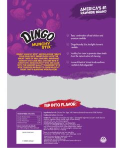 Dingo Munchy Stix Rawhide And Chicken Treat For Dogs, 30 Ct 30 Count (Pack of 1) 6 81ZXx19eNQL