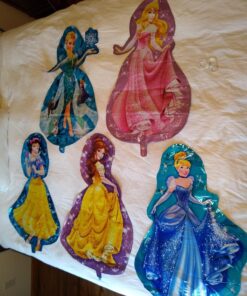8 Disney Princess Birthday Party Balloons – Belle Cinderella Tiana Ariel Balloons – Snow White Sleeping Beauty Jasmine Rapunzel - Princess Party Supplies Balloon Decorations by Jolly Jon 25 81ZaUO2nvwL