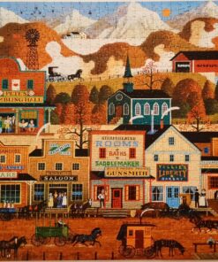 Buffalo Games - Charles Wysocki - Pete's Gambling Hall - 1000 Piece Jigsaw Puzzle , Brown 19 81ZbuStS7LL